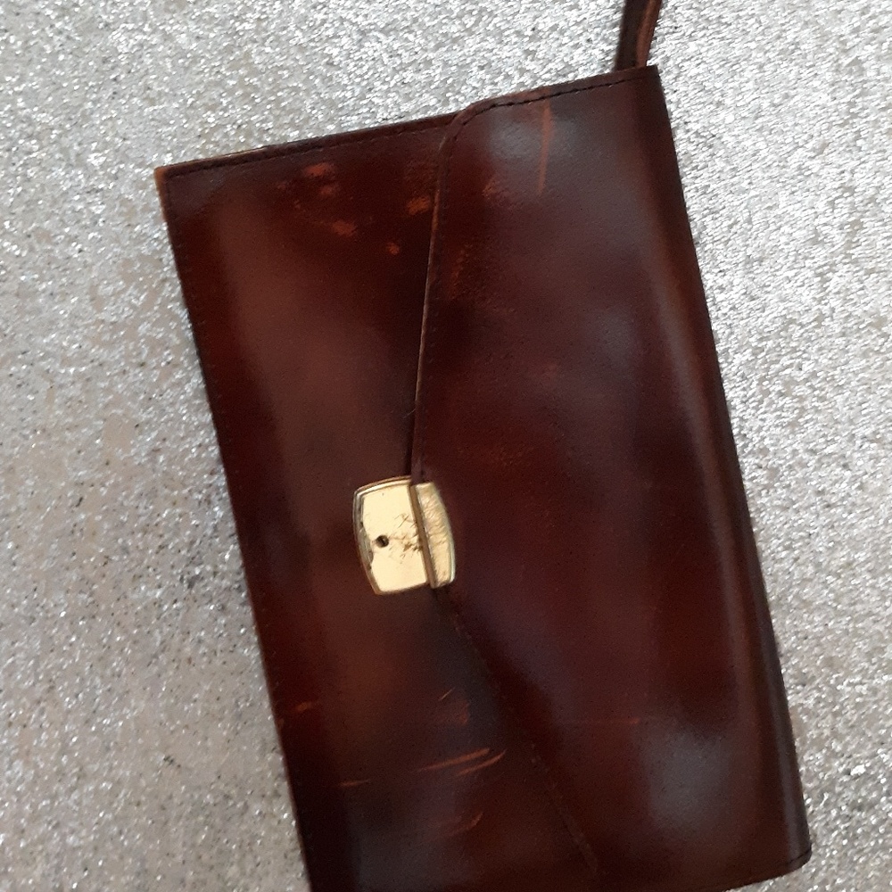 Outstanding vintage  leather clutch